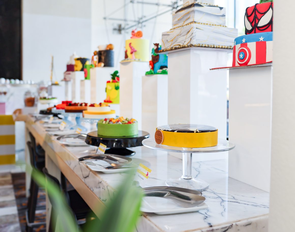 dessert station at brunch