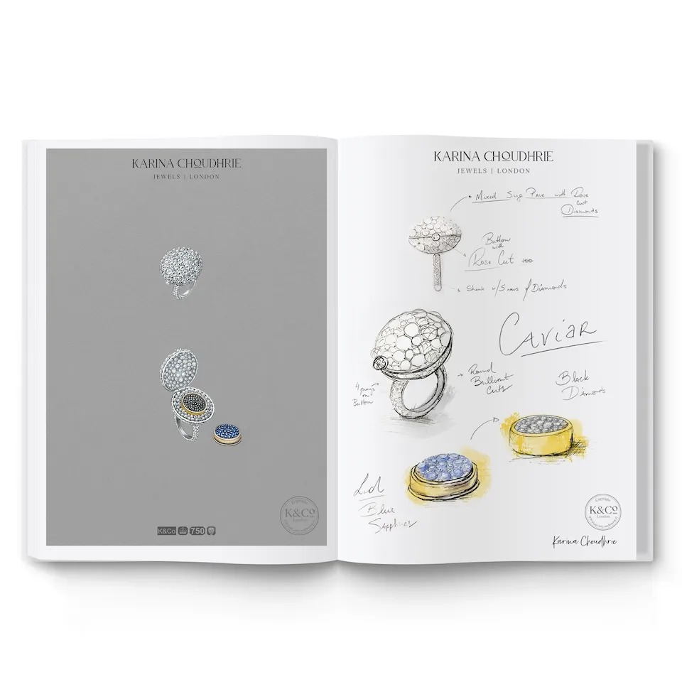 Karina Choudhrie's Diamond-Encrusted Caviar Ring